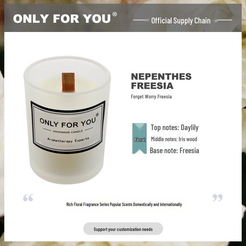 US Brand Soy Wax Scented Candle with Wooden Wick - Birthday Souvenir & Christmas Gift