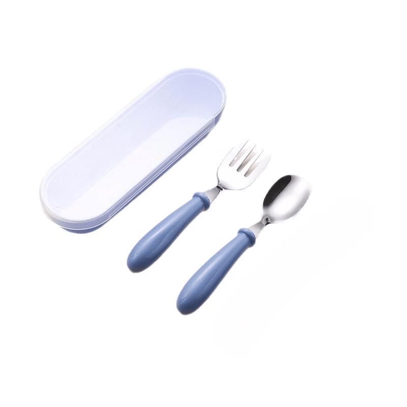 ZISIZ Portable Baby & Toddler Cutlery Set with Fork and Spoon