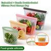 Dishwasher Safe Meal Prep Containers Silicone Food Storage Bag, Double Sealing Keeping Reusable Leak-proof Bags Food-Grade Container, Heat