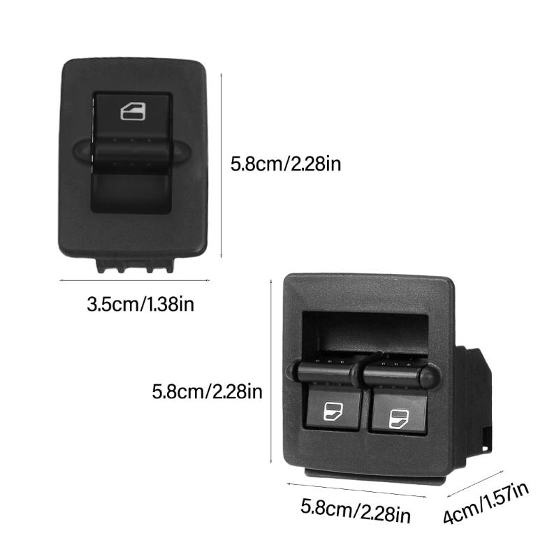 Power Window Switch Button for 1998-2010 1C0959527 1C0959527A Electric Window Control Switch Replacement Accessory