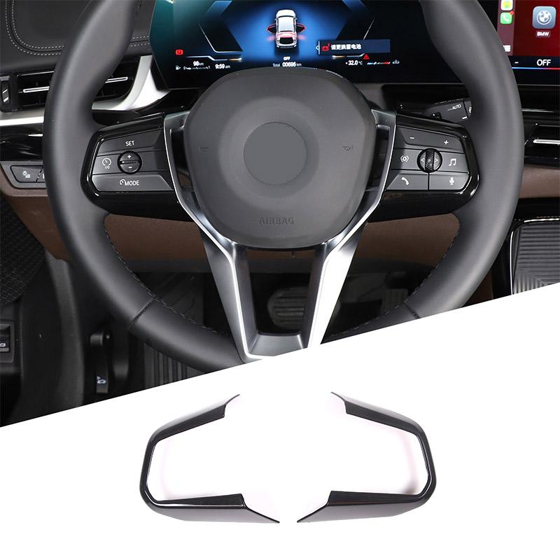 

For BMW X1 U10 U11 2026-2026 ABS Black Interior Kit Steering Wheel Dashboard Console Gear Shift Panel Cover Trim Stickers