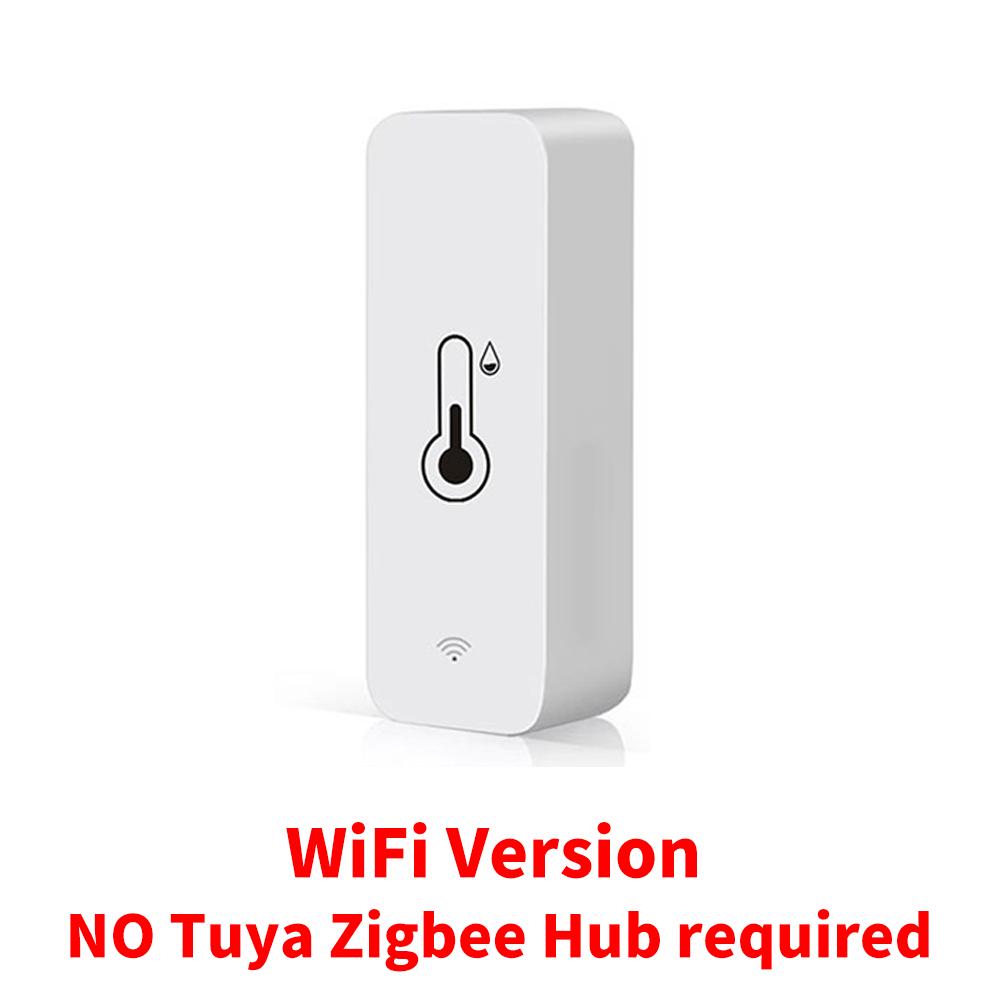 

Tuya Zigbee/WiFi Temperature And Humidity Sensor Indoor Smart Home Smart Life Work With Alexa Google Assistant voice control WiFi Version 1 PCS