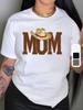 Cowboy Hat Mom Graphic White T-shirt