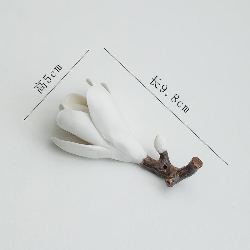 Ceramic Handicrafts Magnolia Handcrafted Ceramic Decorative Ornaments Aromatherapy Base Sandalwood Incense Burner Home Decor