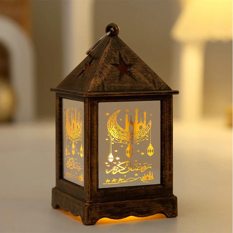 Eid Mubarak LED Lantern Creative Night Light Lamp Ramadan Kareem Decorations 2026 Muslim Ramadan Festival Lantern For Party