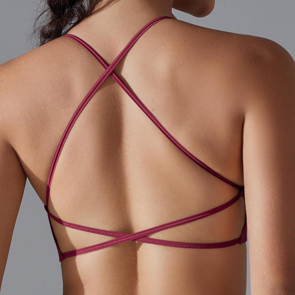 Damen High-Elastic Kreuzrücken Sport Yoga BH