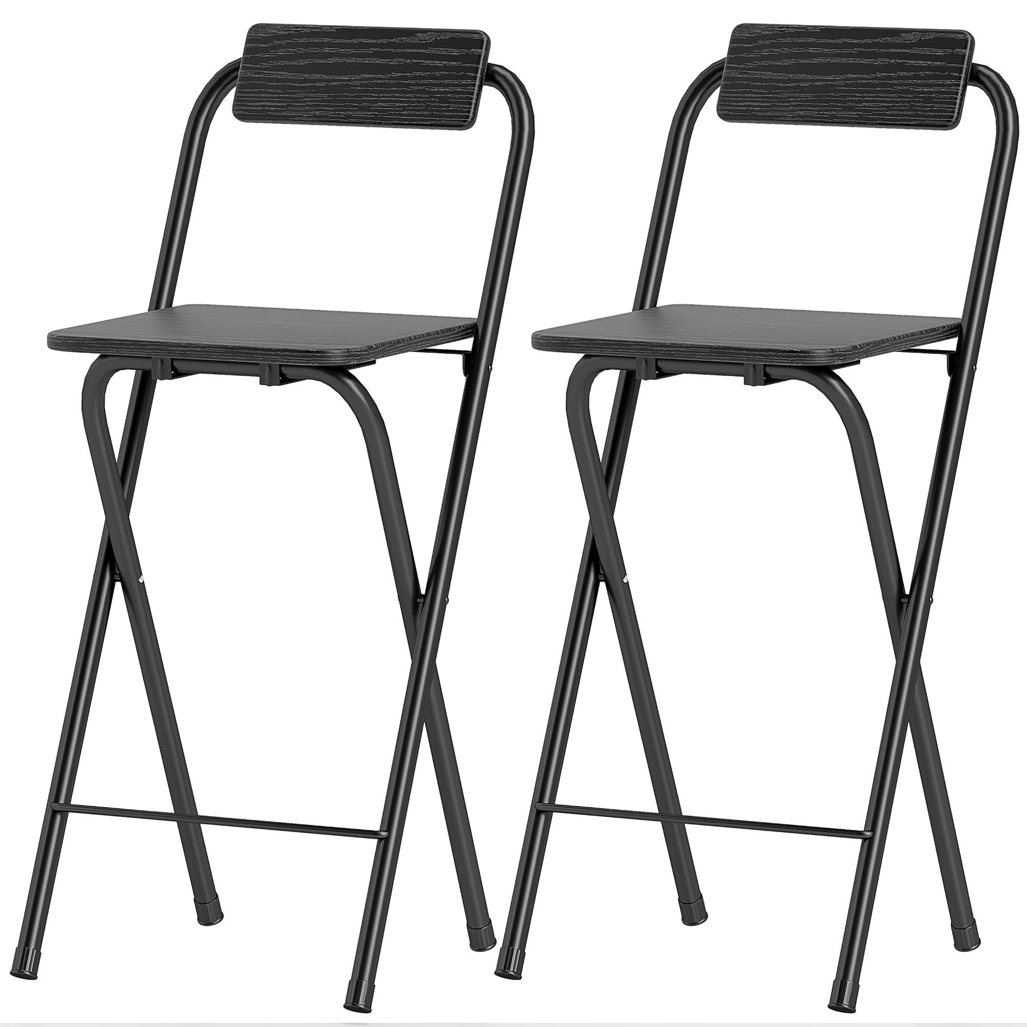Set Of 2 Foldable Bar Stools