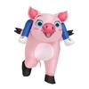 Inflatable Pig Riding on Costume Tear Resistance Multifunctional for Women Pink