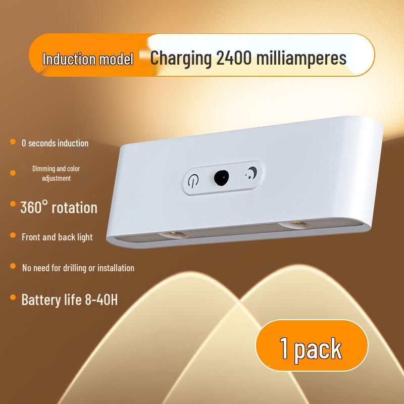 Wireless Rechargeable Magnetic Bedside Lamp with Remote Control and Sensor