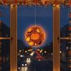 Double Sided Graphic Pumpkin Hanging Lamp Warm Yellow Glow Ghost Silhouette Light  Shop