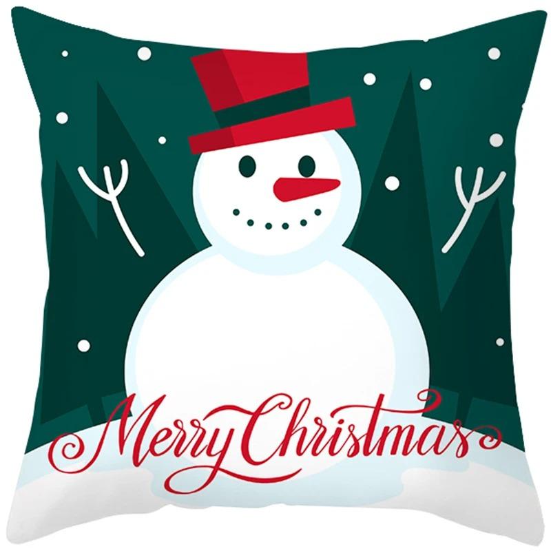 Christmas Themed Pillowcases Car Accessories Office Santa Claus Living Room Sofa Home Pillowcases