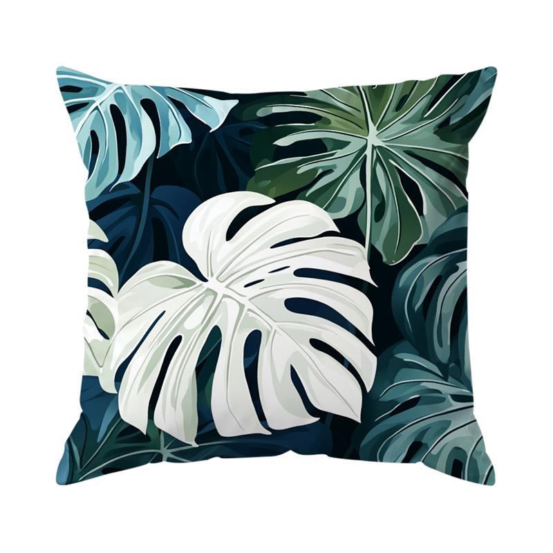 Groene Plant Kussenhoes Tropische Bladeren Zomer Decoraties Kussenhoes Buiten Huis Sofa Decoratie Kussenhoes 45x45cm