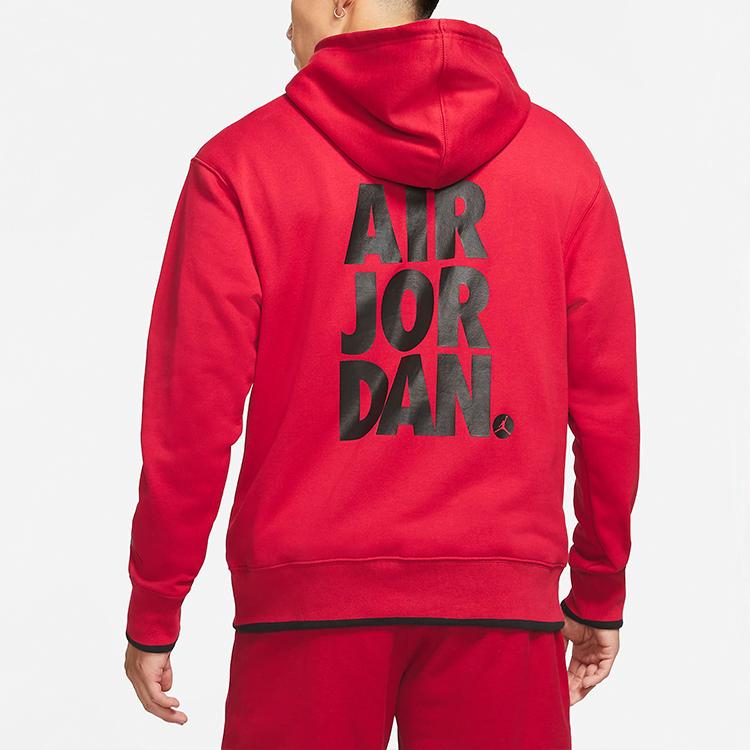 Air Jordan Jumpman Classics Logo Print Hoodie Basketball Sportswear Men Hoodie Red CV2245-687