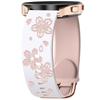 Universal 20mm Width Flower Engraved Watchband For Samsung Galaxy watch 7 6 4 5 Strap Huami Amazfit Active GTS 4 Mini 3 Pro GTR 2e Silicone Bracelet