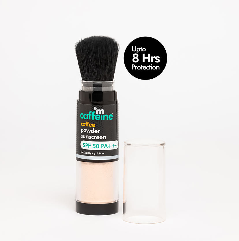 mCaffeine Puder do kawy z filtrem przeciwsłonecznym SPF 30 PA+++ - Naprawia uszkodzenia UV, matujący i wodoodporny (4g)