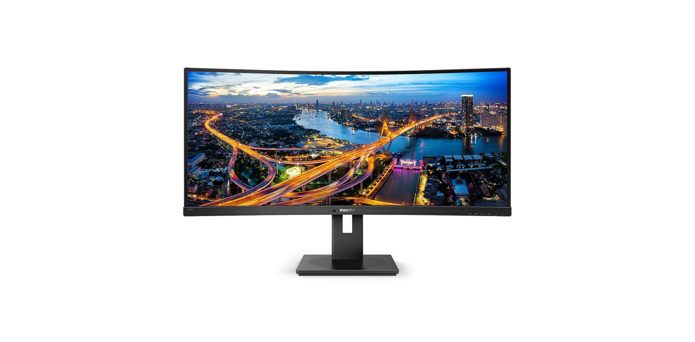 Philips 345B1C Curved Monitor 3440x1440 100Hz Schwarz schwarz