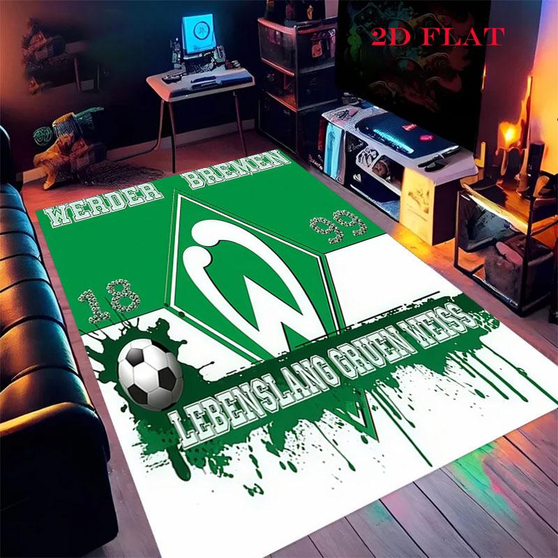 Poster Werder Bremen Tappeto per Soggiorno Camera da Letto Casa Decorazione Divano, Tappetino Antiscivolo per Giochi Bambini