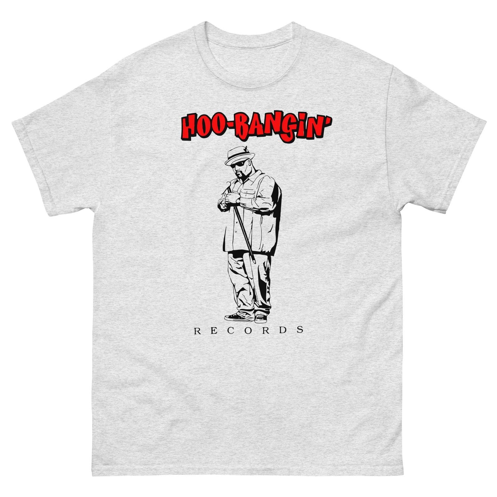 

Hoo-Bangin Light Gray Graphic 100% Cotton T-shirt Mens Tees Top JPDesign Unisex classic tee M