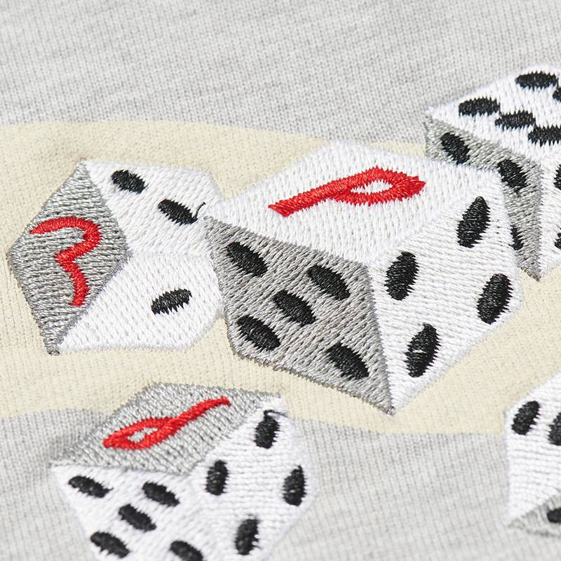 Palace X Evisu SS24 Zippered Logo Print Long-Sleeve Sweatshirt Unisex Sweatshirt Grey 2ESPAM4SW1150OSFLGRYH