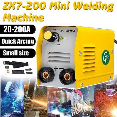 ZX7-200 Přenosný Mini Elektrický Obloukový Silový Svařovací Stroj S Izolovanou Elektrodou Invertorové Svářečky 220V 50-60Hz