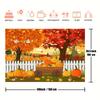2D Fall Harvest Maple Leaves Background for Birthday & Festival