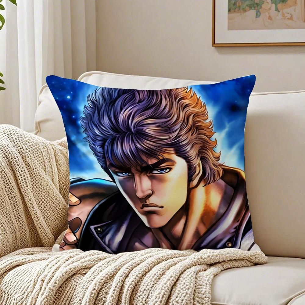Classic Action Anime HHokuto no Ken Cushion Cover Pillowcase Antidustmite living Room Sofa Decor Cushion Room