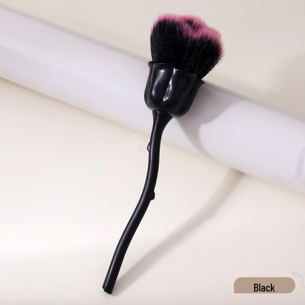 Rose Nail Art Dusting Brush with Soft Bristles - Multiple Colors Available