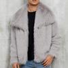 Cappotto in Eco-pelliccia Giacche Invernali da Uomo Antivento Peloso Lusso Collo a Revers Cappotti Giacca in Eco-pelliccia con Tasche Uomo Caldo Soffice Trench Giacche in Eco-pelliccia
