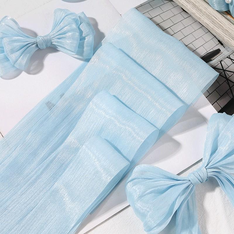 

Iridescent Silk Gauze Ribbon for DIY Hair Accessories, Bows, Scarves, and Scrunchies.