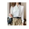 Fashionable and elegant chiffon shirt, spring and autumn 2026 new long-sleeved top for women
