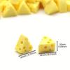 10pcs Mini Resin Simulation Yellow Cheese Phone Case Resin Material Accessories Used for DIY Decoration of Handicraft Projects