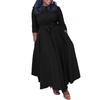 2023 New Fashion Lace Up Large Women's Long Dress