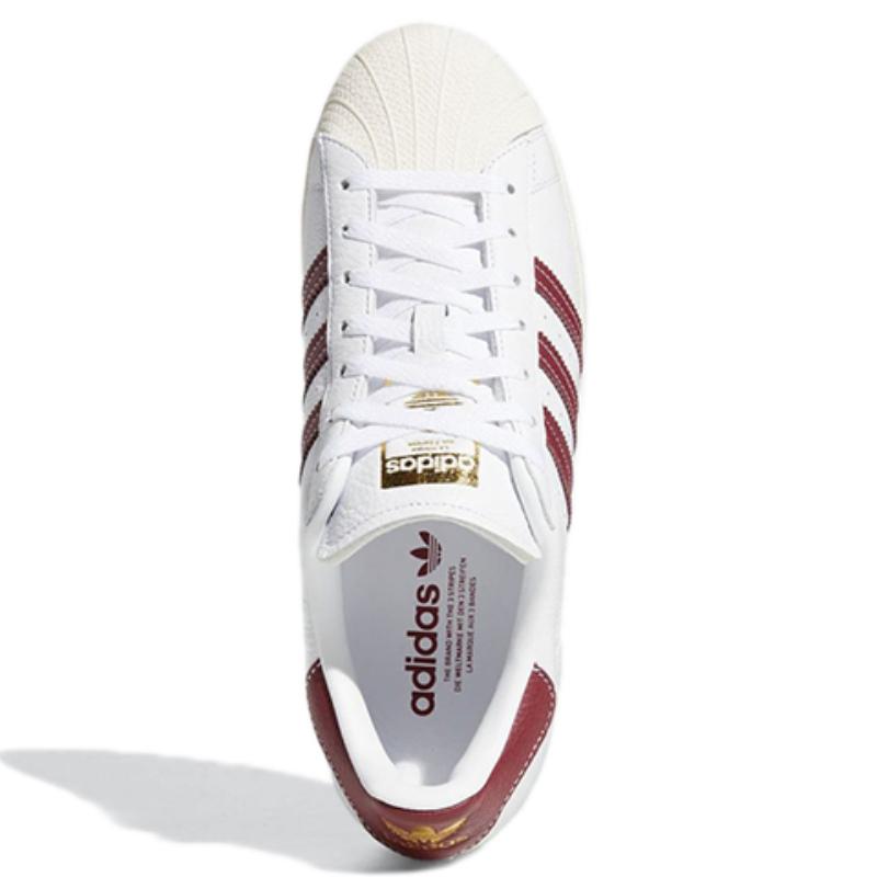 Adidas Superstar 'White Collegiate Burgundy' Sneakers GZ1603