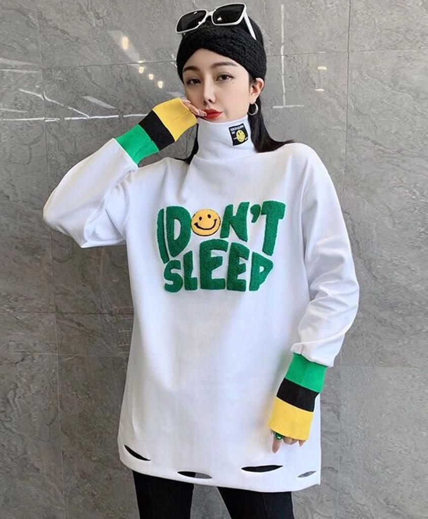 Купить Женская водолазка с капюшоном, забавные топы с вышивкой в стиле ...