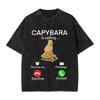 Men Women's T-Shirt Capybara Maenner Premium T Shirt Washed T Shirts Novelty Summer Tees Y2K Classic Custom DIY Tops Hot Sale