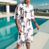 European and American summer new 3D digital print men's fashion casual set, T-shirt and shorts set