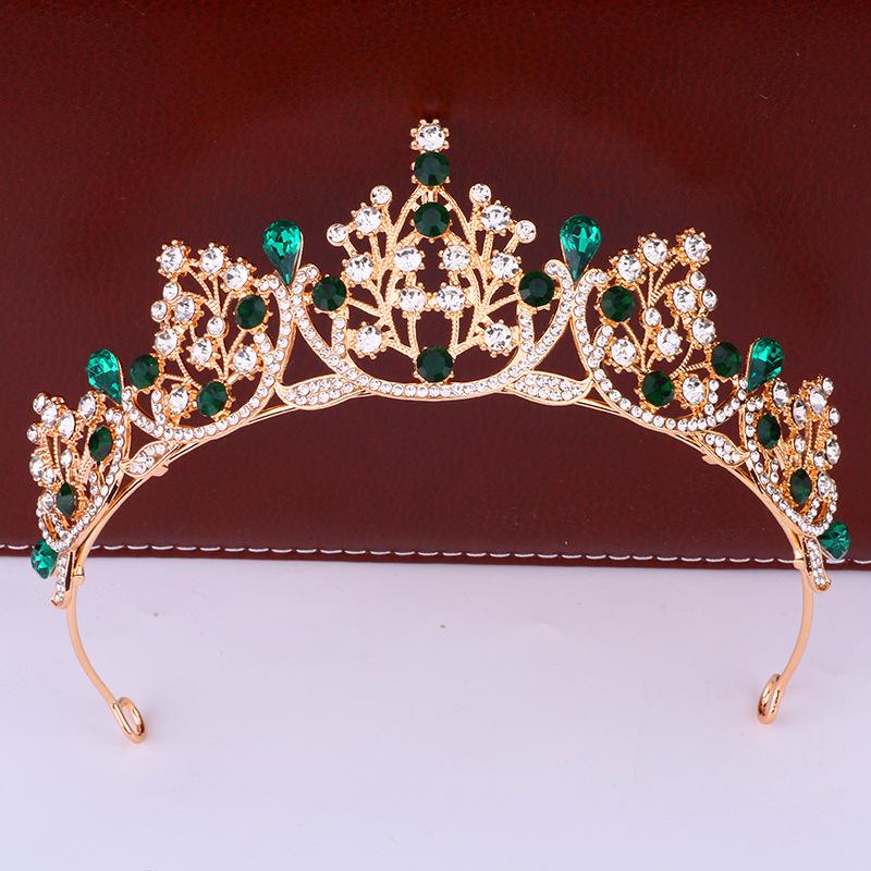New Fashionable Princess Crystal Crown Headwear Bride's Wedding Dress Dress Accessory  Beauty Pageant Performance Queen's Crown