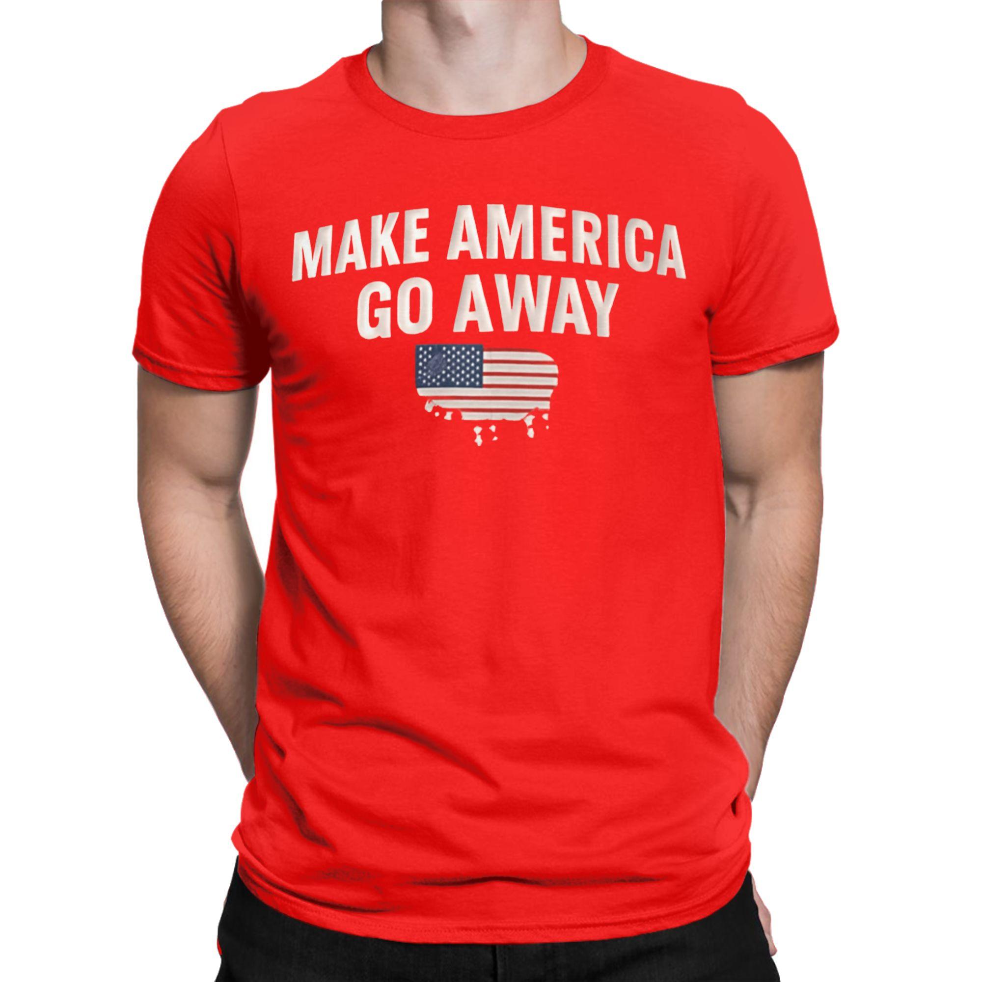 

Make America Go Away T Shirts Men s Cotton Funny T-Shirt Round Neck Tees Short Sleeve Tops Big Size - Men s Summer Cotton G... 5XL різнокольоровий