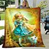 Alice Blanket Alice In Wonderland Blanket Flannel Blanket Bedding Throw Soft Cartoon Bedspread Sofa Blanket Kids Blanket Gift