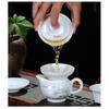 Set da Tè Kung Fu, Tazza da Tè in Ceramica, Set in Porcellana Bianca, Tazza da Tè Blu e Bianca, Coperchio, Ciotola, Set da Tè