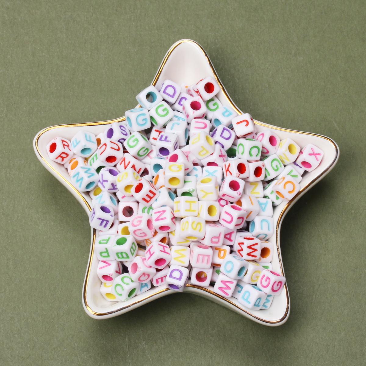 

Акрил для изготовления браслетов 80 шт 6 мм DIY Кубик Материалы Шармы Аксессуары ручной работы Квадратная буква Свободная бусина бусины