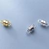 Gold Plated Magnet Connectors Beaded 925 Sterling Silver Bracelet Magnetic Clasp Jewelry Accessories