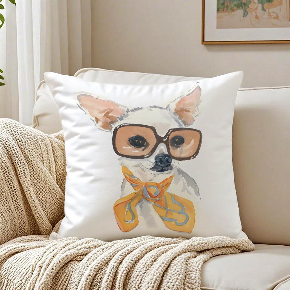 CChihuahua Cushion Cover Pillowcase Antidustmite living Room Sofa Decor Cushion Room