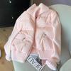 Super-hot knitted splicing cotton-padded jacket for women's winter and winter new slim-fitting and thin short cotton-padded jacket