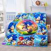 Sonic Soft Flannel Blanket Warm Throw Cozy Lightweight Blanket for Sofa Bed Home Decoration -QJY