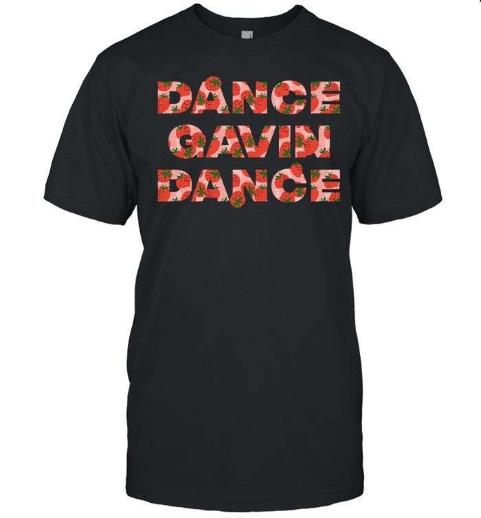 Dance Gavin Dance Strawberry Pattern Black Tour Tee Unisex T-Shirt L