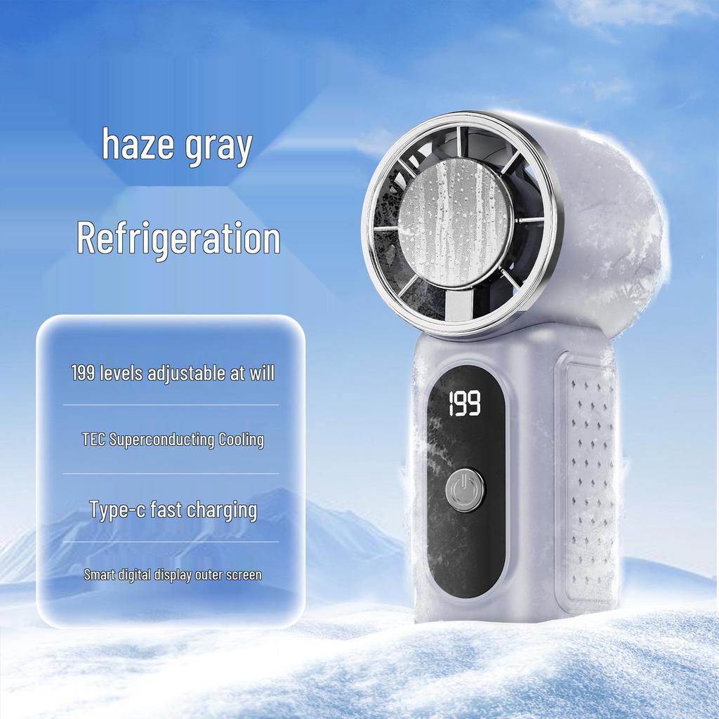 Southeast Asia Mini USB Rechargeable Cooling Fan with Digital Display and Portable Ice Pack