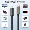 USB 3.2 Type C To Type C Cable 100W Fast Charging Cable 20Gbps Data Rate for Laptops Tablets and Smartphones
