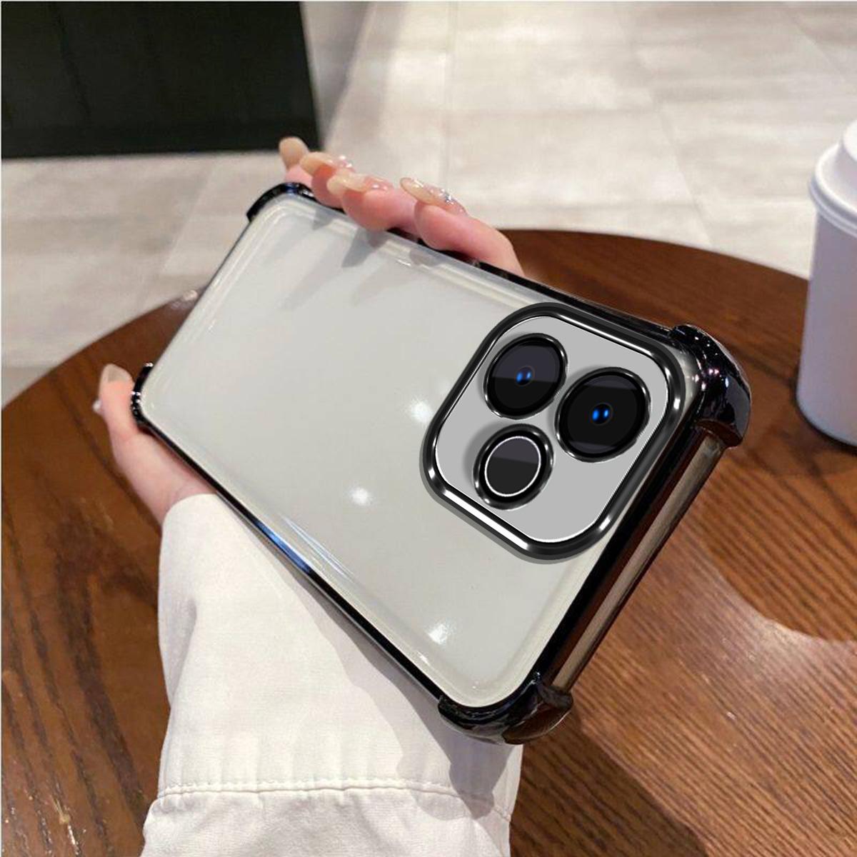 Case for OPPO A6c Electroplated Color Border Clear Phone Casing Cover OPPO A6c