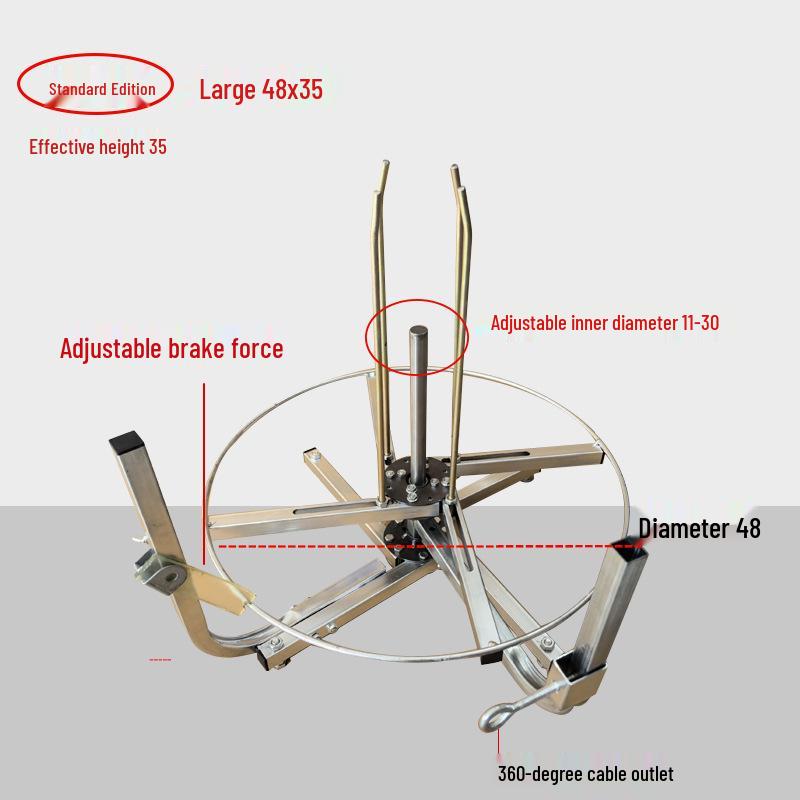 Vertical Wire Reel Stand: Electrician's Wire Payout Rack & Pulling Tool